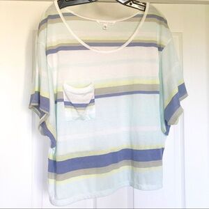 EUC Victoria’s Secret Boxy Lounge Striped Tee Sz S